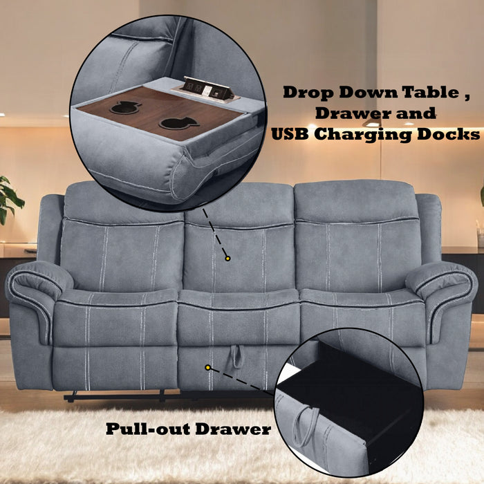 ACME Zubaida Motion Sofa & Console W/USB - Bed & Sofa Hub