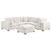 Coaster Lakeview 6-piece Upholstered Modular Sectional Sofa Ivory - Bed & Sofa Hub