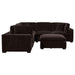 Coaster Lakeview 5-piece Upholstered Modular Sectional Chocolate - Bed & Sofa Hub