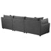 Coaster Sasha 3-Piece Upholstered Sofa Barely Black - Bed & Sofa Hub