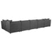 Coaster Sasha 6-Piece Upholstered Modular Sectional Barely Black - Bed & Sofa Hub