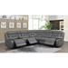 Coaster Higgins Upholstered Power Reclining Sectional Sofa Grey - Bed & Sofa Hub