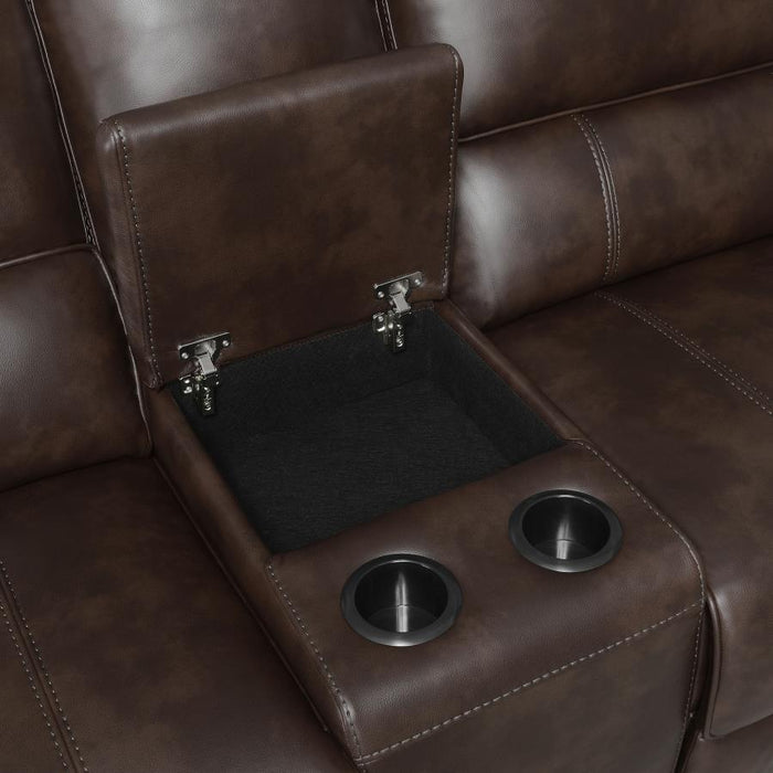 Coaster Brunson 3-piece Upholstered Reclining Sectional Sofa Brown - Bed & Sofa Hub