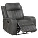 Coaster Raelynn 3-piece Upholstered Reclining Sofa Living Room Set Grey - Bed & Sofa Hub