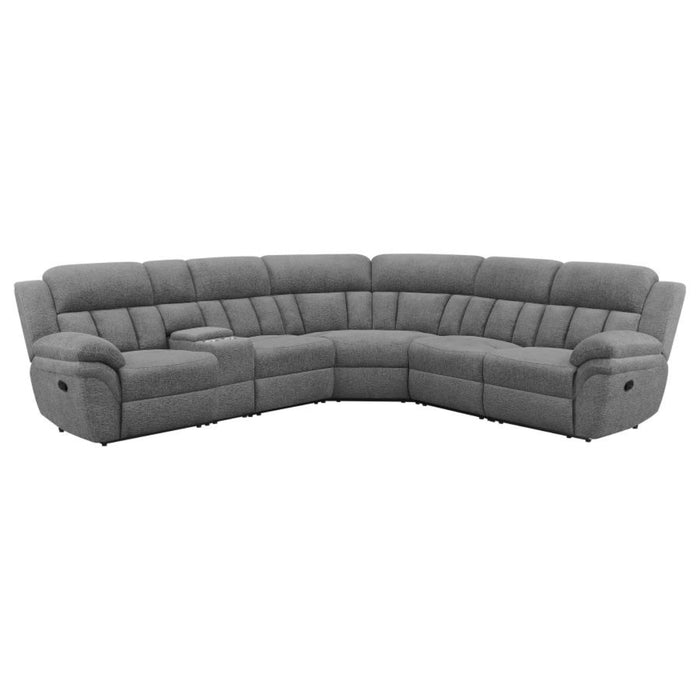 Coaster  Bahrain 6-piece Modular Reclining Sectional Sofa Charcoal - Bed & Sofa Hub