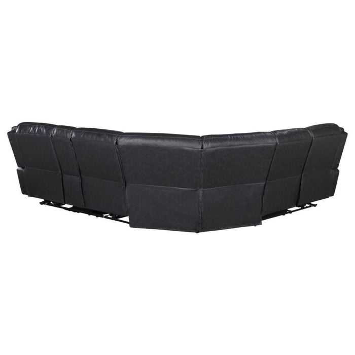 Coaster Sycamore Upholstered Power Reclining Sectional Sofa Grey - Bed & Sofa Hub