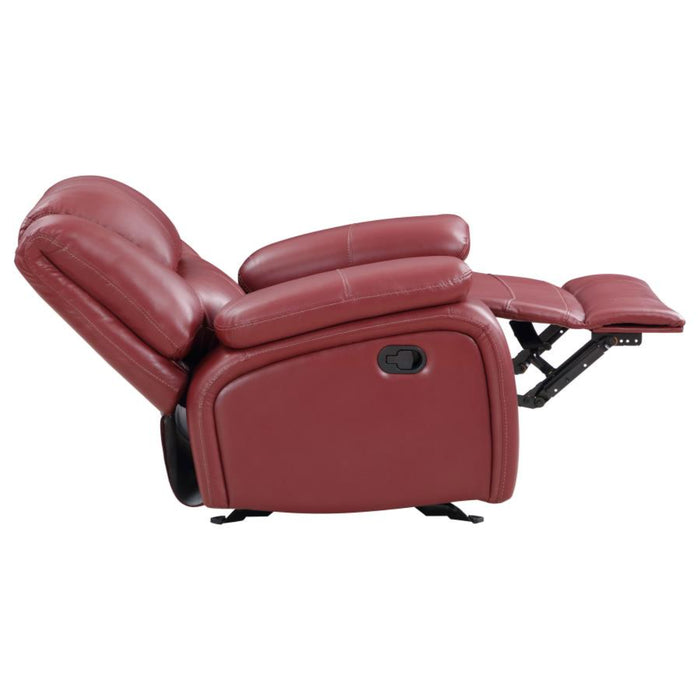 Coaster Camila 3-piece Upholstered Reclining Sofa Living Room Set Red - Bed & Sofa Hub