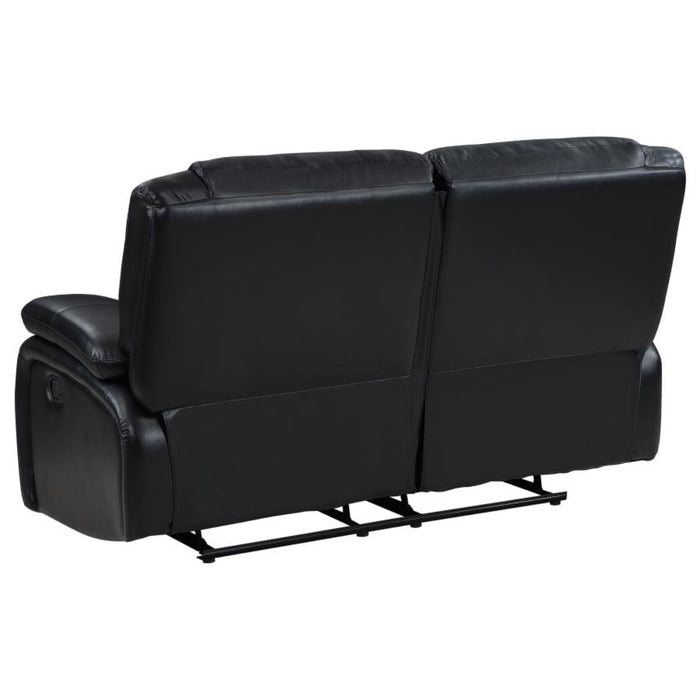 Coaster Camila 3-piece Upholstered Motion Reclining Sofa Living Room Set Black - Bed & Sofa Hub