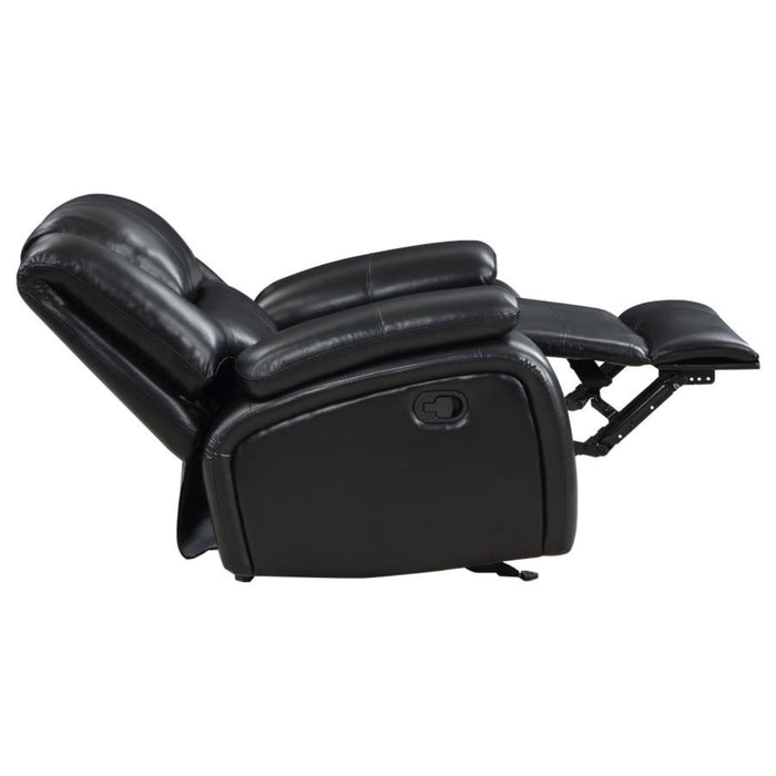 Coaster Camila 3-piece Upholstered Motion Reclining Sofa Living Room Set Black - Bed & Sofa Hub