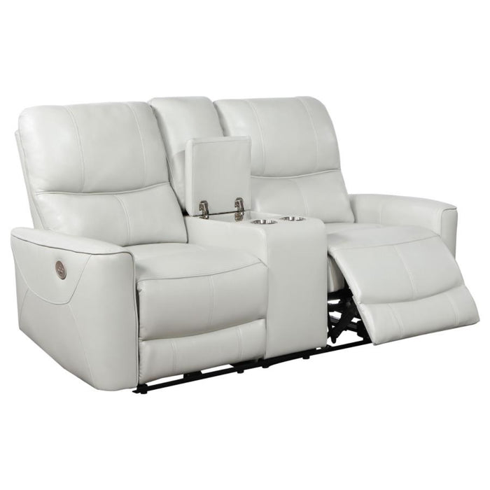 Coaster Greenfield 2-piece Power Reclining Sofa Living Room Set Ivory - Bed & Sofa Hub