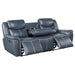 Coaster Sloane 2-piece Upholstered Reclining Sofa Living Room Set Blue - Bed & Sofa Hub