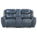 Coaster Sloane 2-piece Upholstered Reclining Sofa Living Room Set Blue - Bed & Sofa Hub