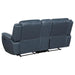 Coaster Sloane 2-piece Upholstered Reclining Sofa Living Room Set Blue - Bed & Sofa Hub
