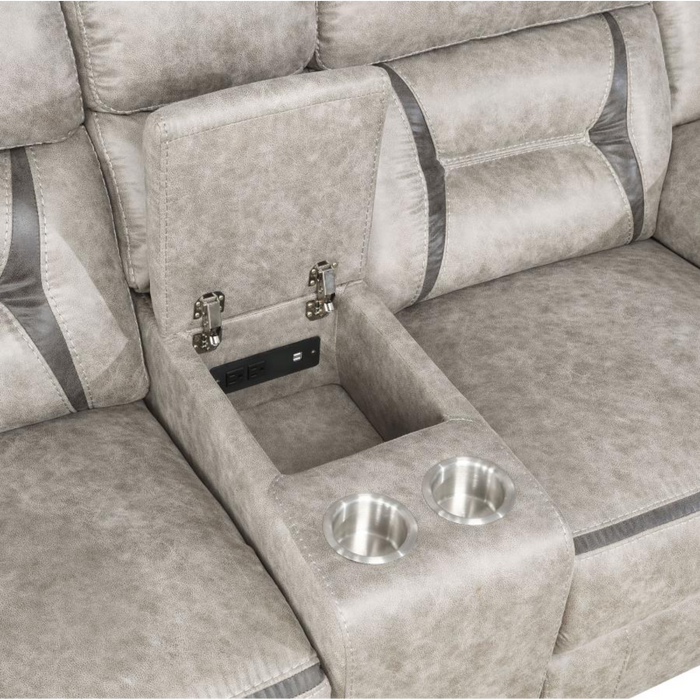 Coaster Greer 3-piece Upholstered Reclining Sofa Living Room Set Taupe - Bed & Sofa Hub