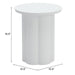 Zuo Kogur Side Table White - Bed & Sofa Hub