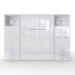 Maxima House Vertical Murphy Bed Invento , European Full Xl with 2 Cabinets - Bed & Sofa Hub