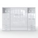 Maxima House Vertical Murphy Bed Invento , European Full XL with 2 cabinets IN140VLED-10W - Bed & Sofa Hub