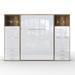 Maxima House Vertical Murphy Bed Invento , European Full Xl with 2 Cabinets - Bed & Sofa Hub