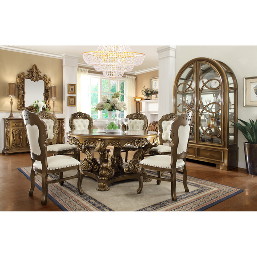 Homey Design HD-8008 – 5PC ROUND DINING SET - Bed & Sofa Hub