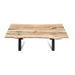 Maxima House Banur-110 Solid Wood Dining Table with Black Metal Legs - Bed & Sofa Hub