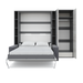 Maxima House Vertical Full Size Murphy Bed Invento with Sofa, Two Cabinets and Wardrobe - Bed & Sofa Hub
