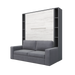 Maxima House Vertical European Full Size Murphy Bed Invento with Sofa and Two Cabinets - Bed & Sofa Hub