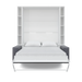 Maxima House Vertical European Full Size Murphy Bed Invento with Sofa and Two Cabinets - Bed & Sofa Hub