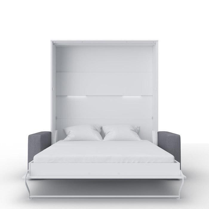 Maxima House Invento European Queen Size Vertical Murphy Bed with Sofa - Bedroom Set - Bed & Sofa Hub