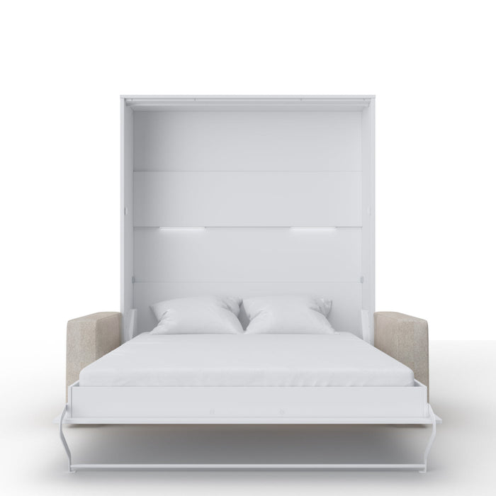 Maxima House Invento European Queen Size Vertical Murphy Bed with Sofa - Bedroom Set - Bed & Sofa Hub