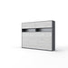 Maxima House Invento Horizontal Wall Bed, European Full Size with a cabinet on top IN120H-11W - Bed & Sofa Hub