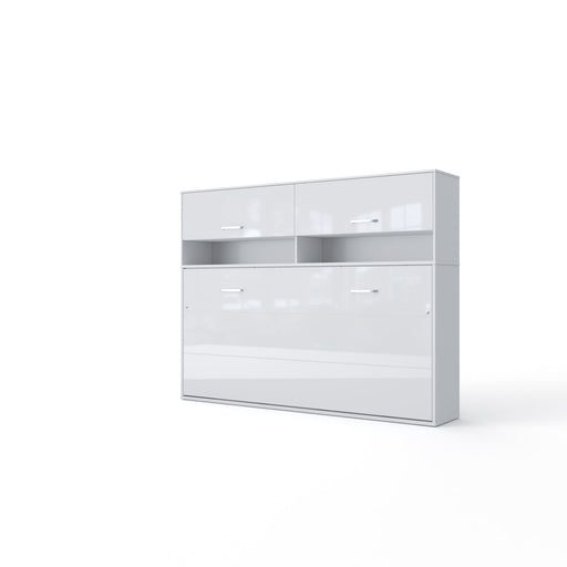 Maxima House Horizontal Murphy Bed Invento, European Full XL Size with cabinet, mattress included IN140H-11W - Bed & Sofa Hub