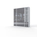 Maxima House Invento Vertical Wall Bed, European Twin Size with 2 cabinets IN90V-08/09W - Bed & Sofa Hub
