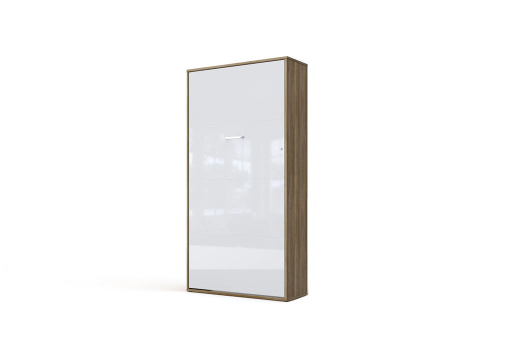Maxima House Vertical Murphy Bed Invento, European Twin Size with mattress IN-03W - Bed & Sofa Hub