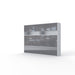 Maxima House Invento Horizontal Wall Bed, European Full Size with a cabinet on top IN120H-11W - Bed & Sofa Hub