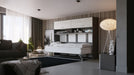 Maxima House Invento Horizontal Wall Bed, European Full Size with a cabinet on top IN120H-11W - Bed & Sofa Hub