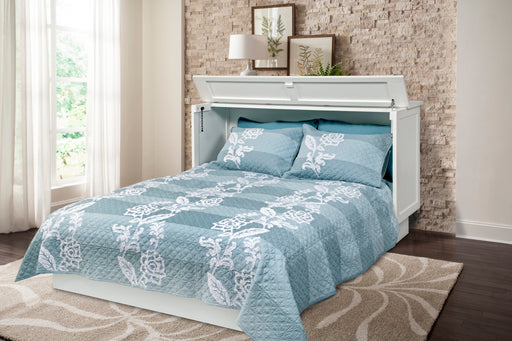 Arason Enterprises Creden-ZzZ Brussels White Queen Size Cabinet Bed 543-10 - Bed & Sofa Hub