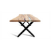 Maxima House Banur-110 Solid Wood Dining Table with Black Metal Legs - Bed & Sofa Hub