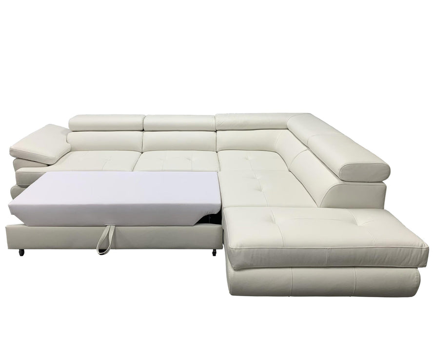 Maxima House LUTON Leather Sectional Sleeper Sofa BEN030 - Bed & Sofa Hub