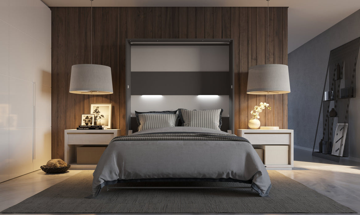 Maxima House Murphy bed Vertical European Queen with mattress and LED included INVENTO IN-14WLED - Bed & Sofa Hub