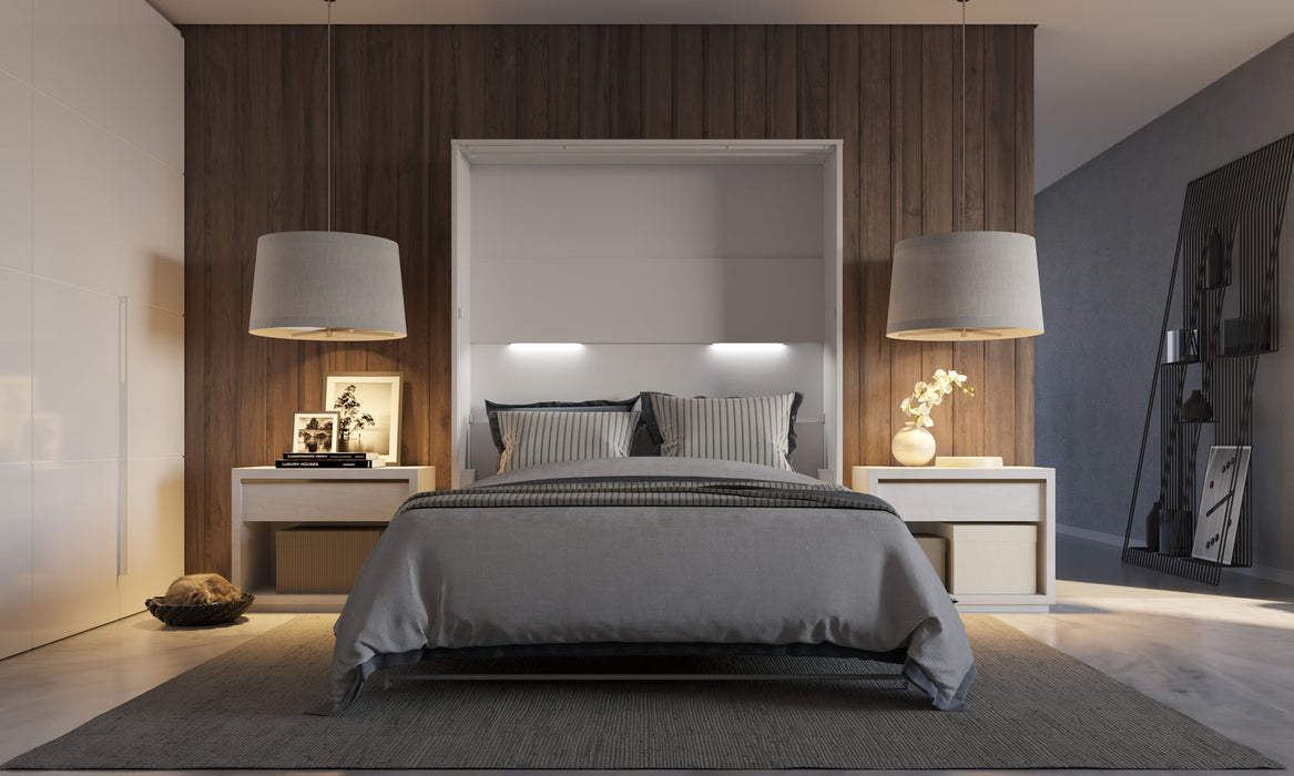 Maxima House Murphy bed Vertical European Queen with mattress and LED included INVENTO IN-14WLED - Bed & Sofa Hub