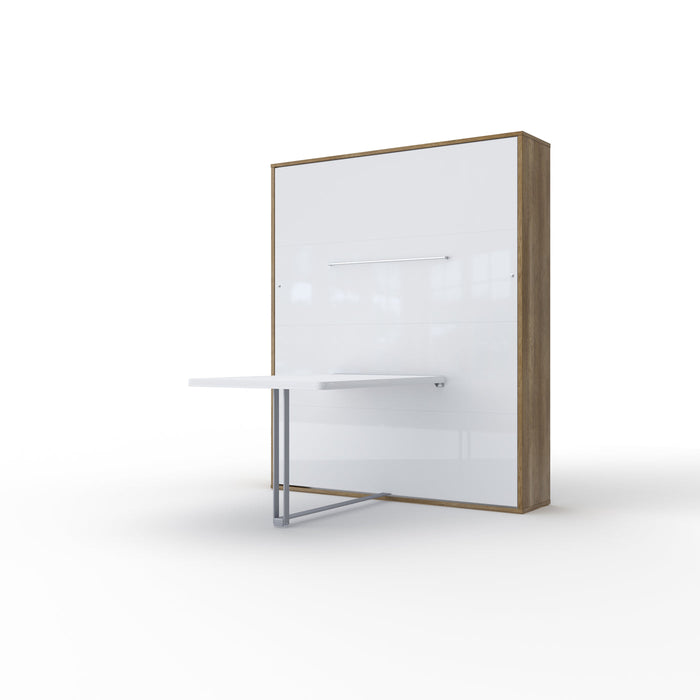 Maxima House Murphy bed with Desk European FULL XL with mattress Invento IN-01WTAB - Bed & Sofa Hub