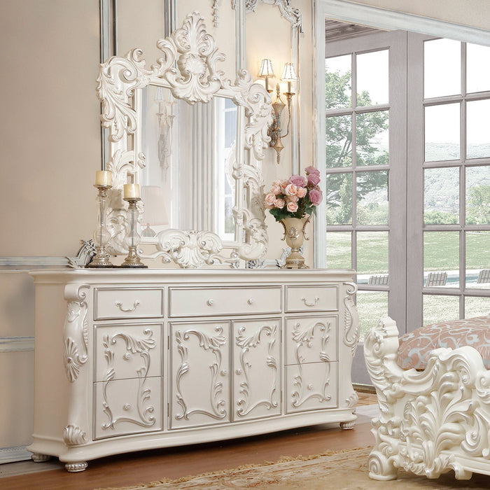 Homey Design HD-8008 4PC BEDROOM SET IVORY - Bed & Sofa Hub