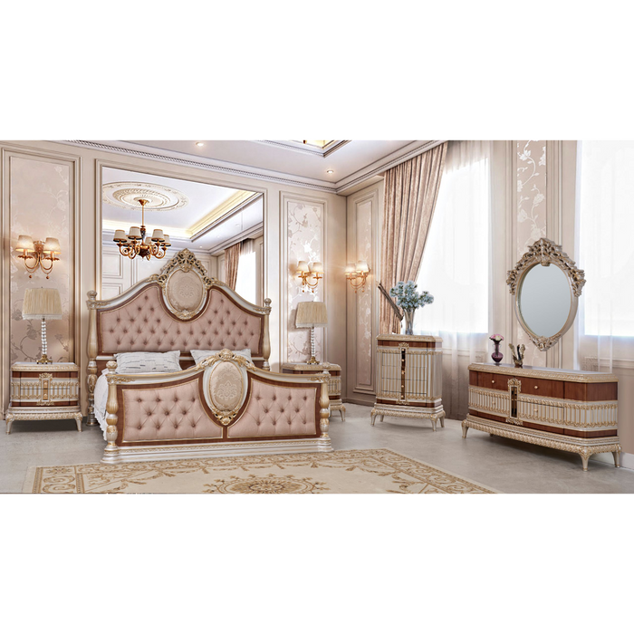 Homey Design HD-9021 – 4PC Bedroom Set - Bed & Sofa Hub