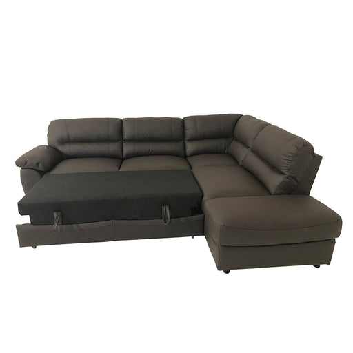 Maxima House Sectional Sleeper BALTICA Natural Leather Sofa with storage Dolm005 - Bed & Sofa Hub