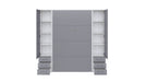 Maxima House Invento Vertical Wall Bed, European Twin Size with 2 cabinets IN90V-07W - Bed & Sofa Hub
