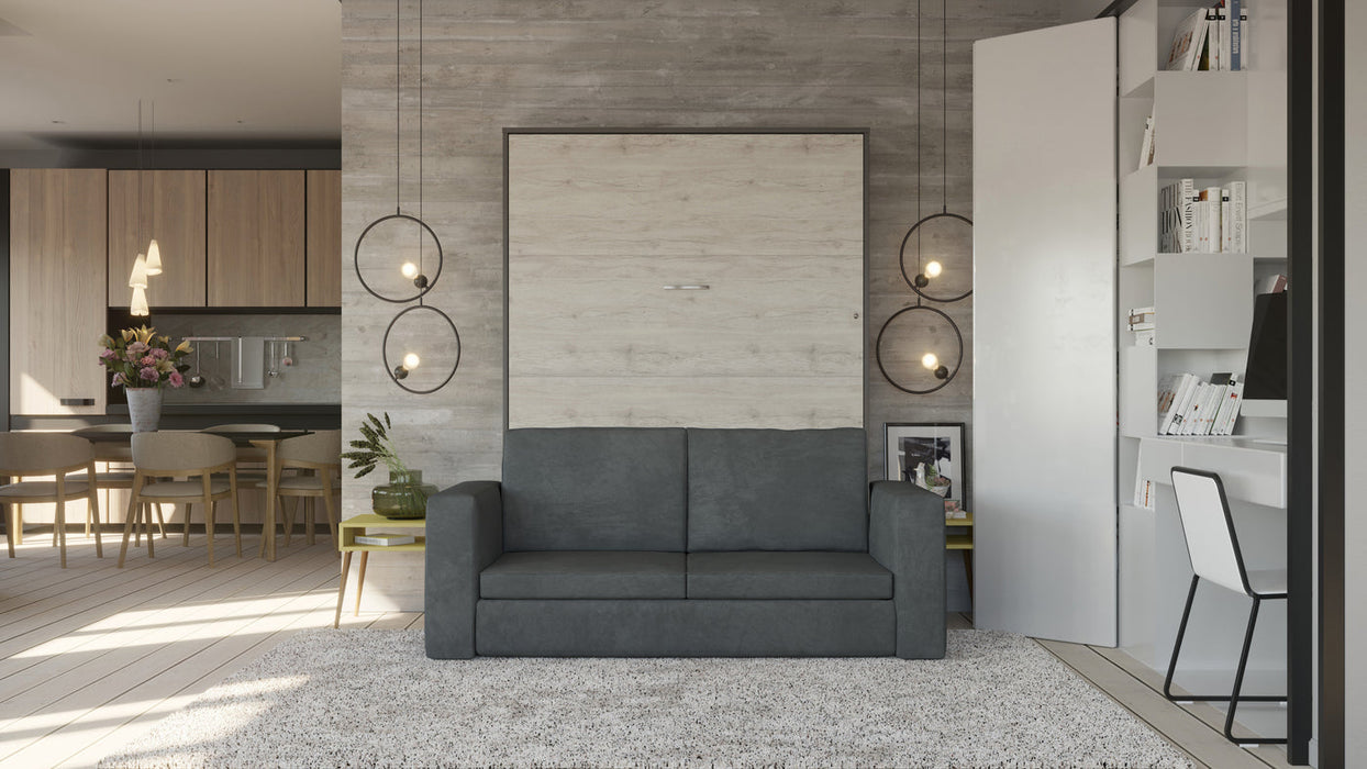 Maxima House Murphy bed European Full XL Vertical with Sofa Invento IN001GW-G - Bed & Sofa Hub