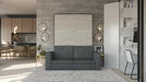 Maxima House Murphy bed European Full XL Vertical with Sofa Invento IN001GW-G - Bed & Sofa Hub