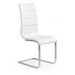 Maxima House Dining Set Diego 7 Pcs. Beige/ White Modern Glossy Dining Table with 2 Self-Storing Leaves Plus 6 White Chairs - Bed & Sofa Hub