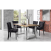 Maxima House Solid Wood Dining Table Nereus with Stainless Steel Legs - Bed & Sofa Hub