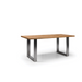 Maxima House Solid Wood Dining Table Nereus with Stainless Steel Legs - Bed & Sofa Hub